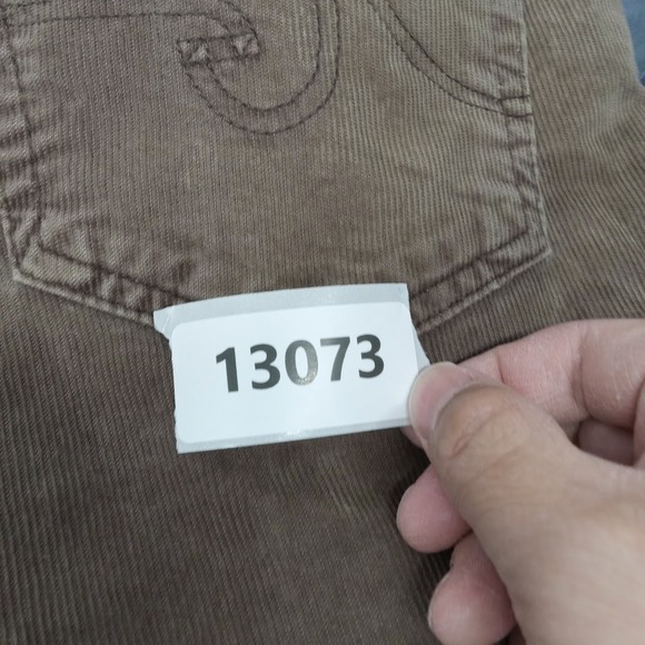 AG Adriano Goldschmied Pants Mens 34x34 Brown Corduroy Matchbox Slim Straight - Picture 10 of 10
